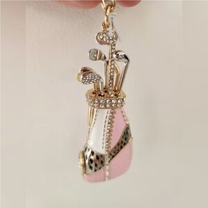 Rhinestone Golf Bag Bag charm/Keychain
